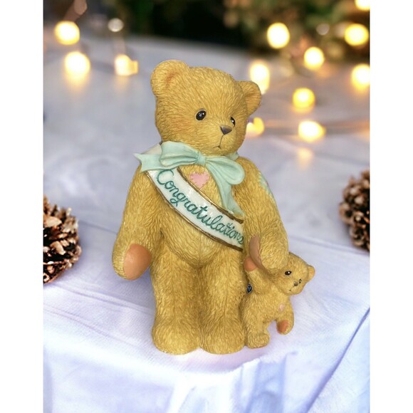 Cherished Teddies Bear "This Calls for a Celebration" Congrats Figurine 1997 - Picture 1 of 9